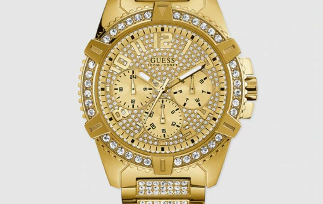 Reloj de hombre Guess Frontier W0799G2 multifunción de acero dorado Color Oro